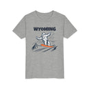 Wyoming Yeti Snowboard Youth Tee - Kids Skiing Shirt-3