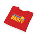 Banff, Canada Toddler Sweatshirt - Retro Sun Banff Toddler Crewneck Sweatshirt-23
