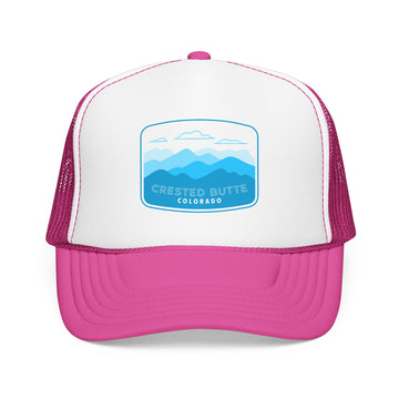 Crested Butte, Colorado Trucker Hat - Foam Mountain Cap - 0