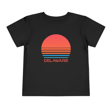 Buy black Delaware Toddler T-Shirt - Retro 80s Unisex Toddler Delaware Shirt