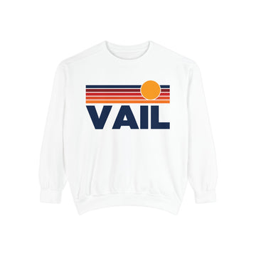 Vail, Colorado Sunset Stripes Sweatshirt | Comfort Colors - 100% Cotton - 0