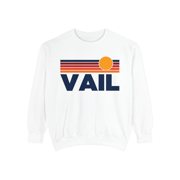 Vail, Colorado Sunset Stripes Sweatshirt | Comfort Colors - 100% Cotton
