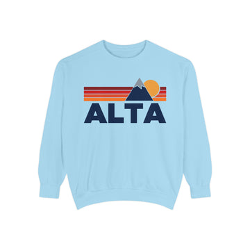 Alta, Utah Mountain Stripes Sweatshirt | Comfort Colors - 100% Cotton