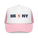 Brooklyn, New York Retro Trucker Hat - Lightning Foam Cap-3