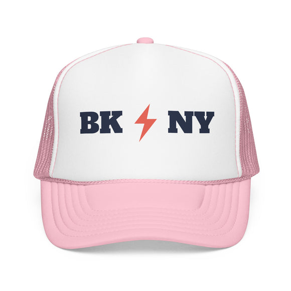 Brooklyn, New York Retro Trucker Hat - Lightning Foam Cap