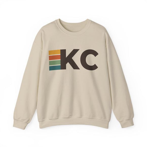 Kansas City, Missouri KC Retro Stripe Sweatshirt