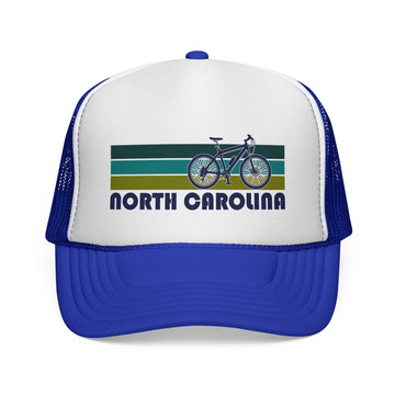 Buy royal North Carolina Retro Bike Trucker Hat - Vintage Style North Carolina Cap