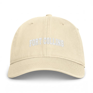 Buy ivory Fort Collins, Colorado Washed Baseball Cap - Vintage Coastal Comfort Colors