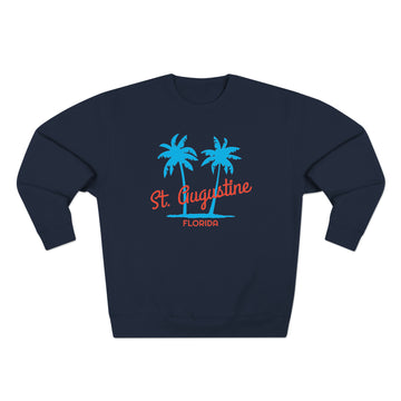 Buy navy Premium St. Augustine, Florida Sweatshirt - Retro Unisex Sweatshirt