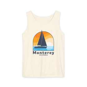 Monterey, California Sailboat Tank Top | Comfort Colors 100% Cotton - 0