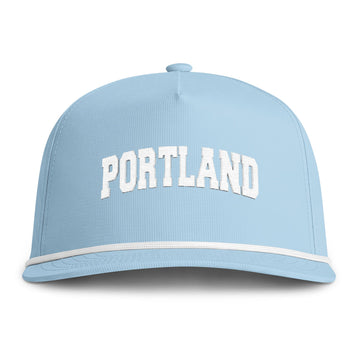 Buy chambray Portland, Oregon Embroidered Rope Hat - Vintage Sunwashed Rope Cap, Comfort Colors