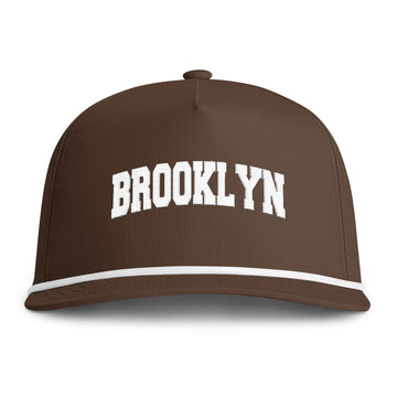 Brooklyn, New York Embroidered Rope Hat - Vintage Sunwashed Rope Cap, Comfort Colors - 0