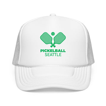 Buy white Seattle, Washington Pickleball Trucker Hat - Foam Seattle Cap
