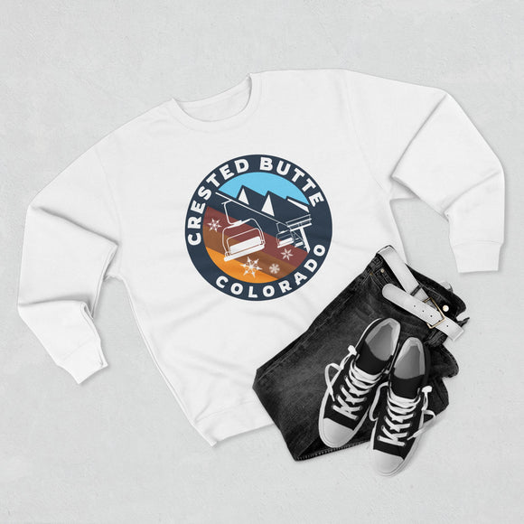Premium Crested Butte, Colorado Mountain Ski Lift Sweatshirt