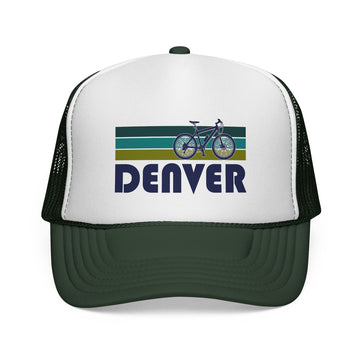 Buy dark-green Denver, Colorado Retro Bike Trucker Hat - Vintage Style Denver Cap