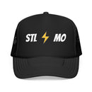 St. Louis, Missouri Retro Trucker Hat - Lightning Foam Cap - Lightning Black-1