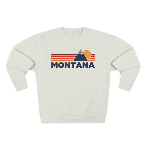 Premium Montana Mountain Lines Graphic Sweatshirt
