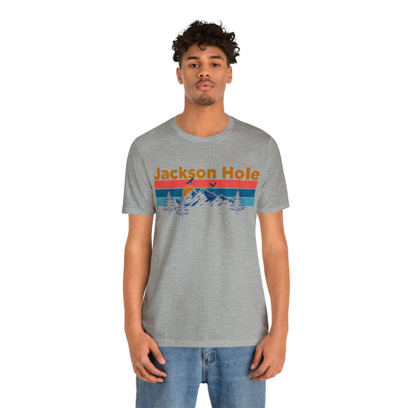 Jackson Hole, Wyoming Shirt - Mountain Sunset Unisex Jackson Hole T-Shirt