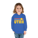 Utah Toddler Hoodie - Retro Sunrise Unisex Utah Toddler Sweatshirt-8