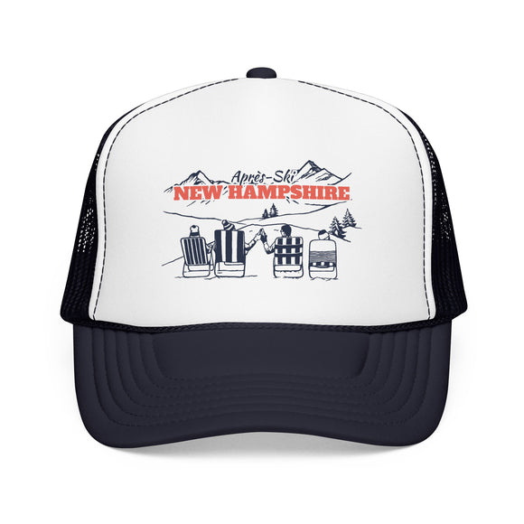 New Hampshire Après-ski Trucker Hat — Foam Mesh Cap