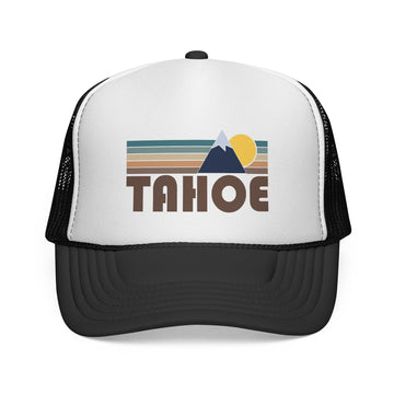 Tahoe, California Retro Mountains Trucker Hat - Vintage Style Tahoe Cap