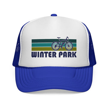 Buy royal Winter Park, Colorado Retro Bike Trucker Hat - Vintage Style Winter Park Cap