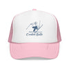 Kids Crested Butte, Colorado Snow Ski Trucker Hat on white background