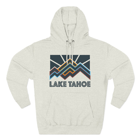Lake Tahoe, California Hoodie - Retro Mountain Unisex Sweatshirt