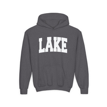 Buy dark-heather Lake Youth Hoodie - Kids Lake Hooded Sweatshirt