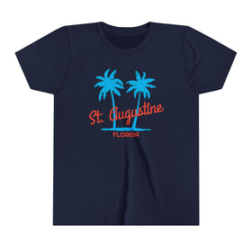 St. Augustine, Florida Youth Shirt - Retro Palm Tree St. Augustine Kid's T-Shirt