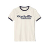 Nashville, Tennessee Cotton Ringer Graphic Tee - Unisex Nashville T Shirt, Vintage Style Tee, Men's/Women's Tee