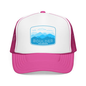 Boulder, Colorado Trucker Hat - Foam Mountain Cap - 0