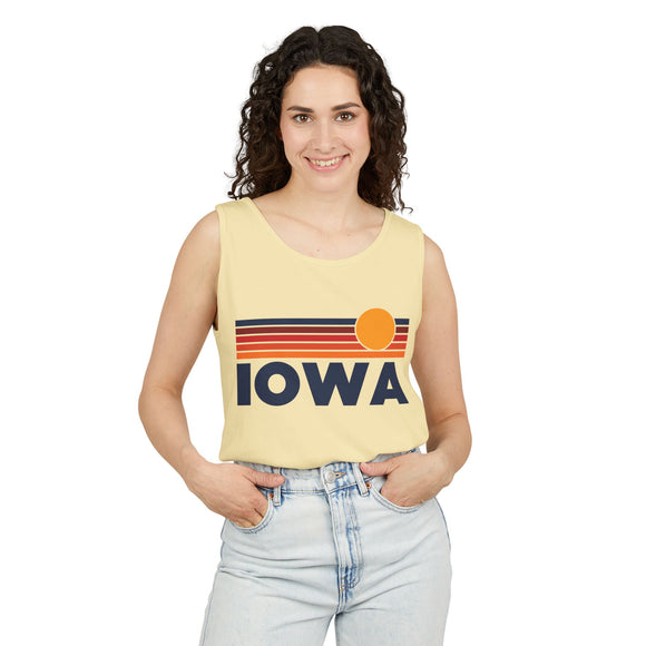 Iowa Retro Sunstripe Tank Top | Comfort Colors - 100% Cotton