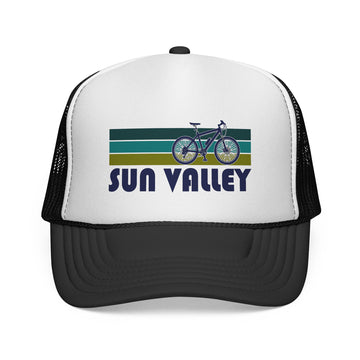 Sun Valley, Idaho Retro Bike Trucker Hat - Vintage Style Sun Valley Cap