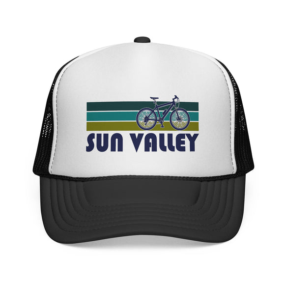 Sun Valley, Idaho Retro Bike Trucker Hat - Vintage Style Sun Valley Cap