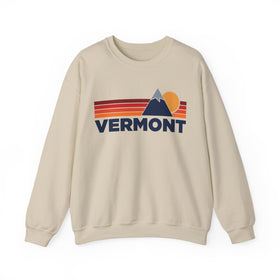 Vermont Sweatshirt Retro Mountains, Vermont Unisex Crewneck, Vintage Cozy Jumper, Gift for Outdoor Lovers