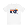 Retro Vail, Colorado T-shirt, Mountain Tee, Vintage Vail Unisex Jersey Shirt, Outdoor Hiking Apparel