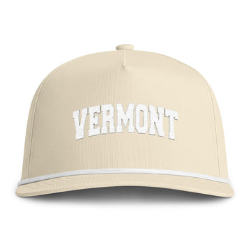 Buy ivory Vermont Embroidered Rope Hat - Vintage Sunwashed Rope Cap, Comfort Colors