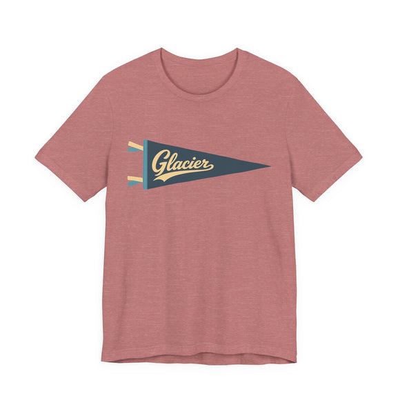 Glacier National Park Pennant T-Shirt — Vintage Camp Flag Tee