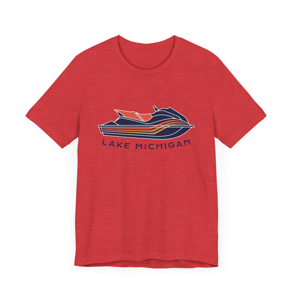Lake Michigan T Shirt - Jetski Boating Graphic Lake Michigan Tee