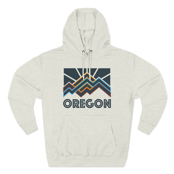 Oregon Hoodie - Retro Mountain Unisex Sweatshirt
