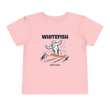 Buy pink Whitefish, Montana Yeti Snowboard Toddler Tee