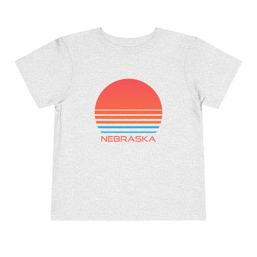 Buy athletic-heather Nebraska Toddler T-Shirt - Retro 80s Unisex Toddler Nebraska Shirt