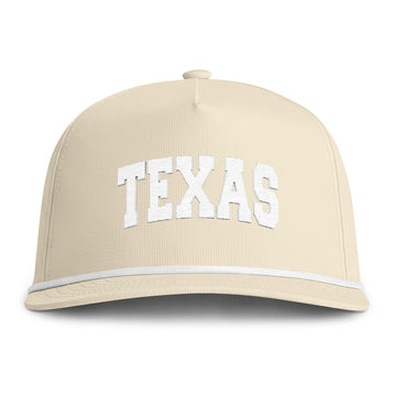 Buy ivory Texas Embroidered Rope Hat - Vintage Sunwashed Rope Cap, Comfort Colors