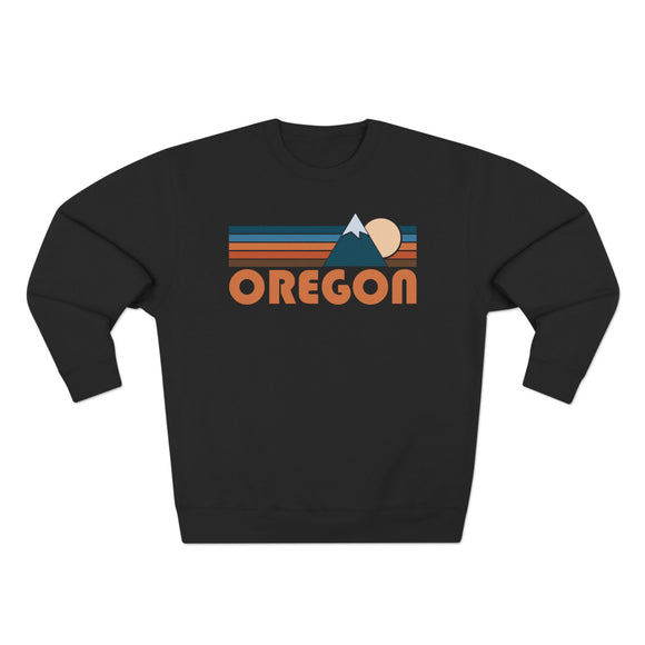 Premium Oregon Retro Mountain Graphic Sweatshirt