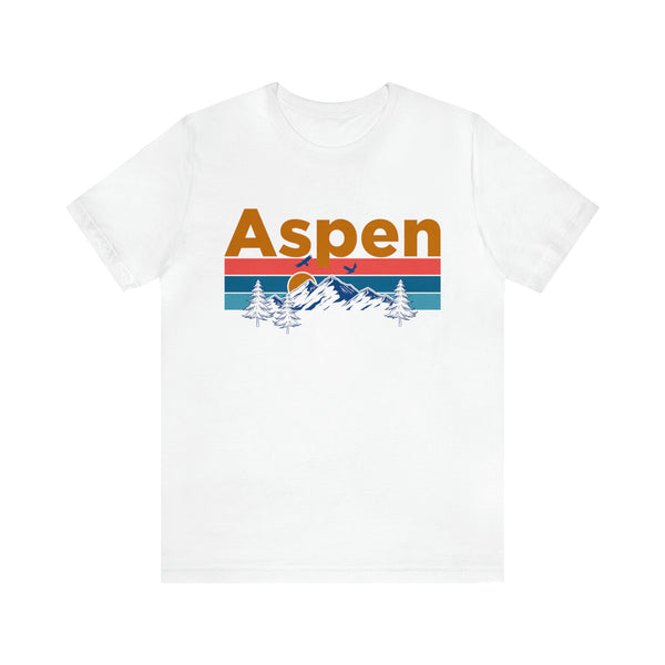 Aspen, Colorado Shirt - Mountain Sunset Unisex Aspen T-Shirt