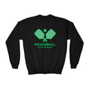 Palm Springs, California Youth Sweatshirt - Pickleball Unisex Kid's Palm Springs Crewneck Sweatshirt-2