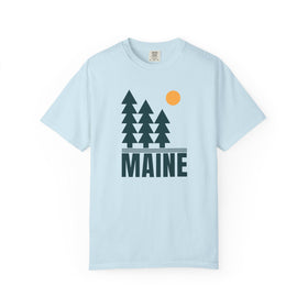 Buy chambray Maine T Shirt, Comfort Colors Cotton 100% Cotton Trees Tee