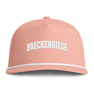 Buy peachy Breckenridge, Colorado Embroidered Rope Hat - Vintage Sunwashed Rope Cap, Comfort Colors