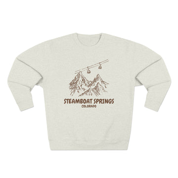 Premium Steamboat Springs, Colorado Gondola Ski Mountain Sweatshirt